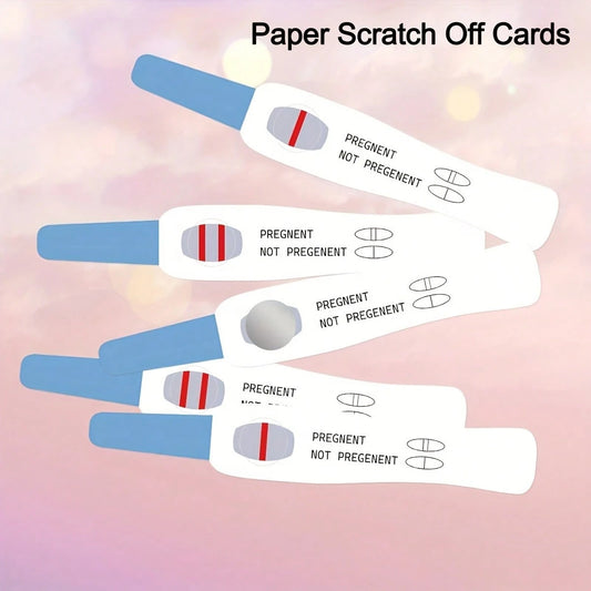 20/40 Pcs Baby Shower Scratch Off Game Cards, Pregnancy Test Style Party Games Gender Reveal Activities, Pregnancy Announcement Interactive Games