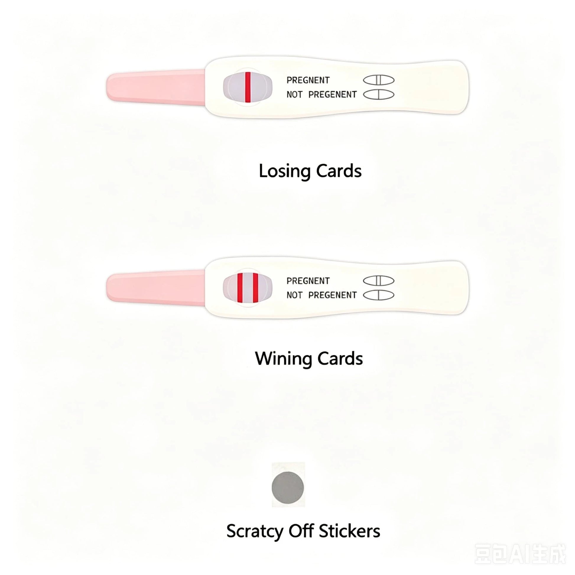 20/40 Pcs Baby Shower Scratch Off Game Cards, Pregnancy Test Style Party Games Gender Reveal Activities, Pregnancy Announcement Interactive Games