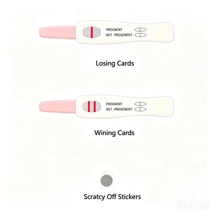 20/40 Pcs Baby Shower Scratch Off Game Cards, Pregnancy Test Style Party Games Gender Reveal Activities, Pregnancy Announcement Interactive Games