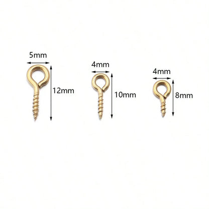 20/50pcs Stainless Steel Screw Eye Hooks, Fashion Wall Hanging Rings, Suitable For DIY Jewelry, Photos, Clay And Resin Pendants, Easy To Install, Polished Surface, Heavy Duty, Suitable For Christmas T