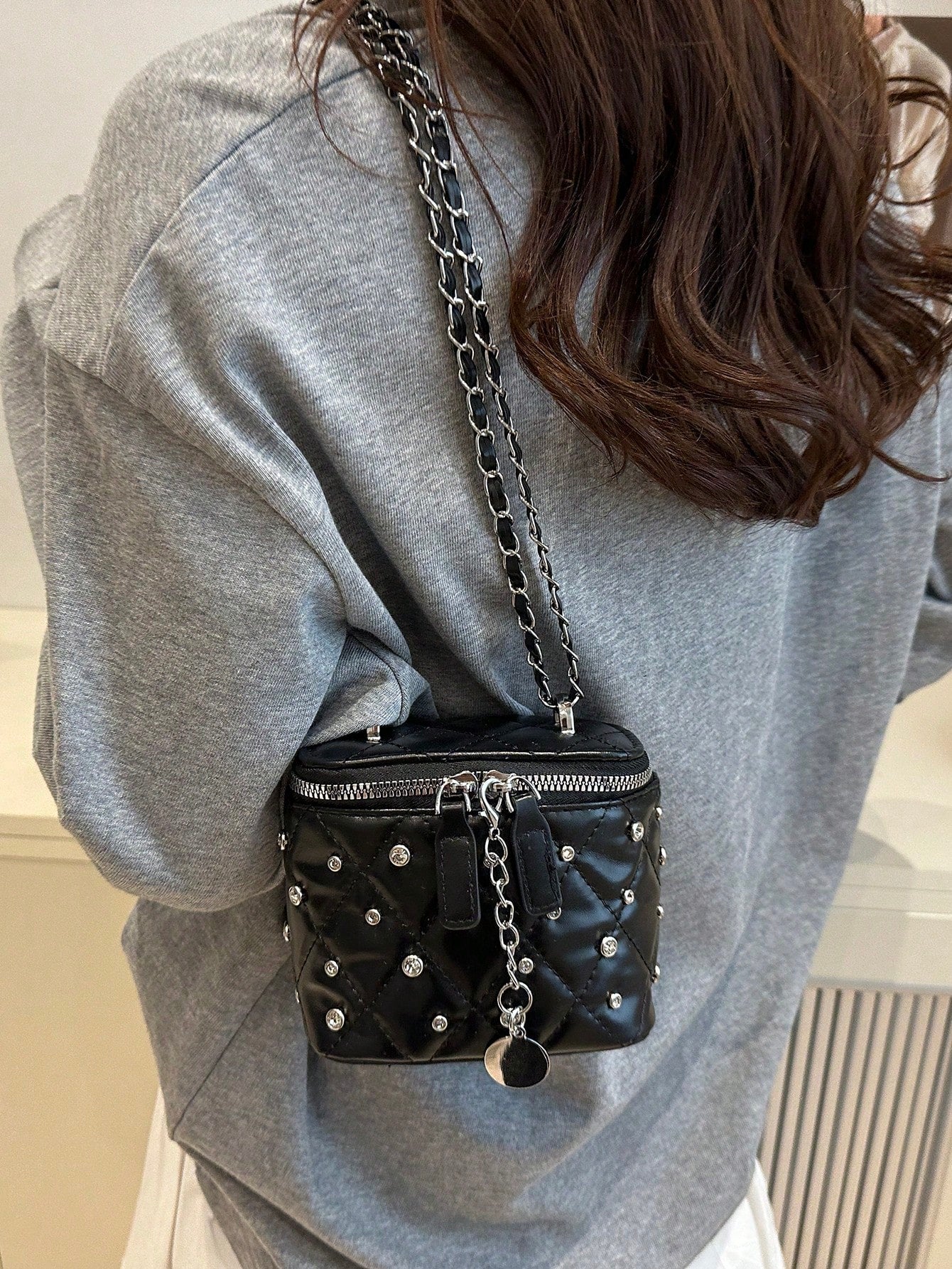 2025 New Arrival Exclusive High-Quality Makeup Box Bag, Mini Lipstick Bag, Women's Mini Fashionable Handbag & Shoulder Bag, Shiny Box Clutch Bag For Evening