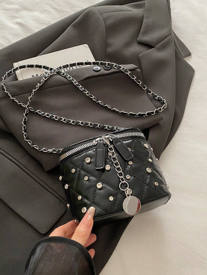 2025 New Arrival Exclusive High-Quality Makeup Box Bag, Mini Lipstick Bag, Women's Mini Fashionable Handbag & Shoulder Bag, Shiny Box Clutch Bag For Evening