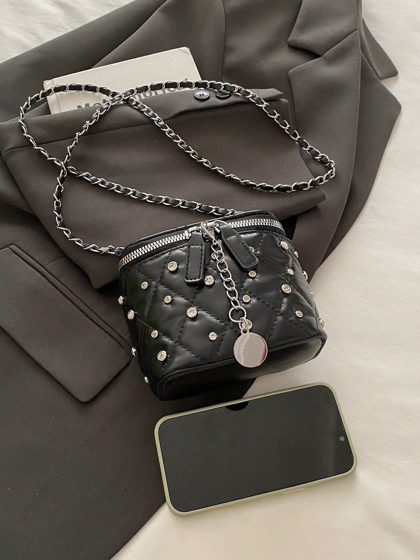 2025 New Arrival Exclusive High-Quality Makeup Box Bag, Mini Lipstick Bag, Women's Mini Fashionable Handbag & Shoulder Bag, Shiny Box Clutch Bag For Evening