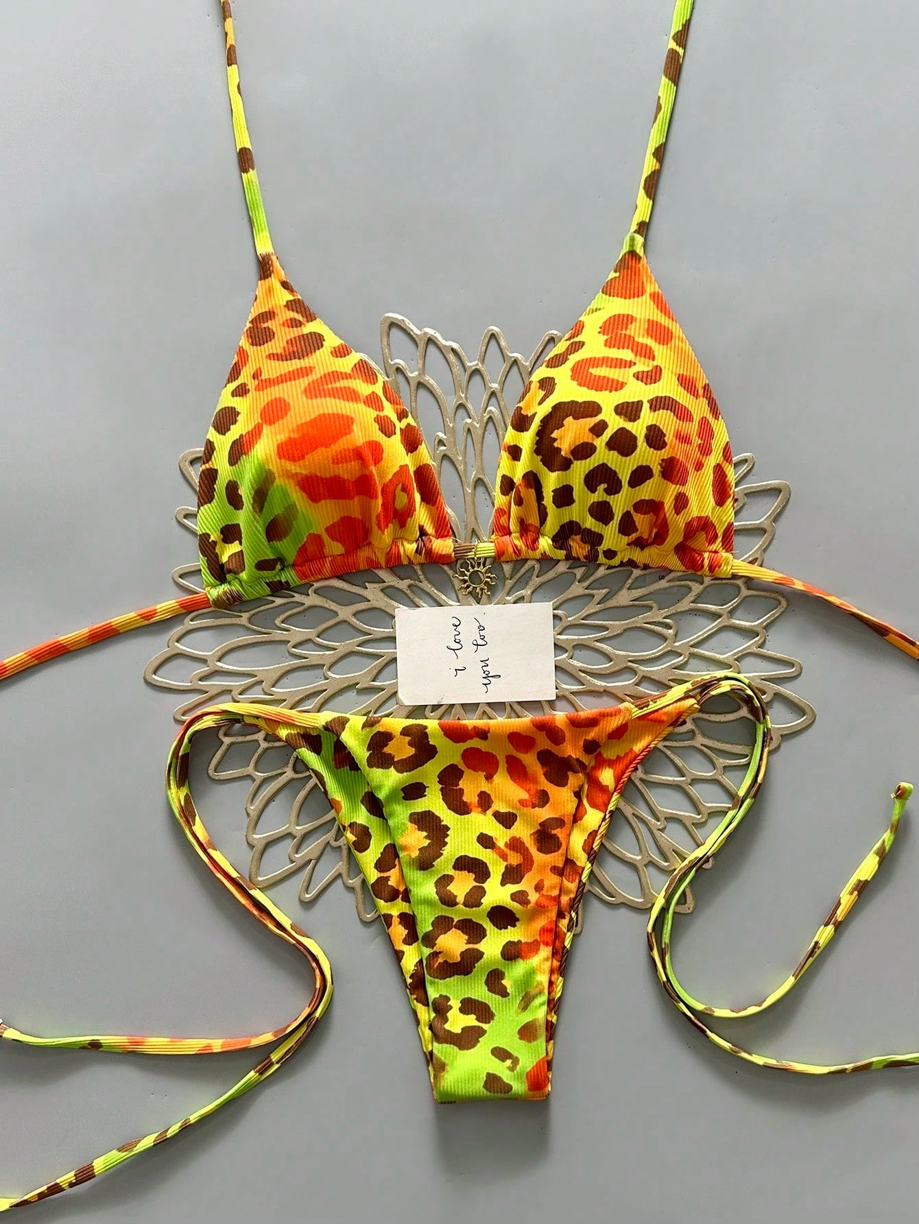 2025 Women's Sexy Leopard Print Bikini 2-Piece Swimwear Vacation Beach Summer