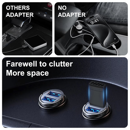 2026 2in1 Wired To Wireless Carplay Smart Mini Adapter Box Carplay & Android Auto No Delay Plug And Play For Wired CarPlay Car System