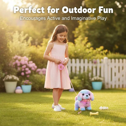 2026 New Electric Toy Puppy With Multiple Accessories Set, Includes Leash Bone Bow, Realistic Walking Barking Wagging Tail Interactive Plush Pet Dog For Home Entertainment And Holiday Gift