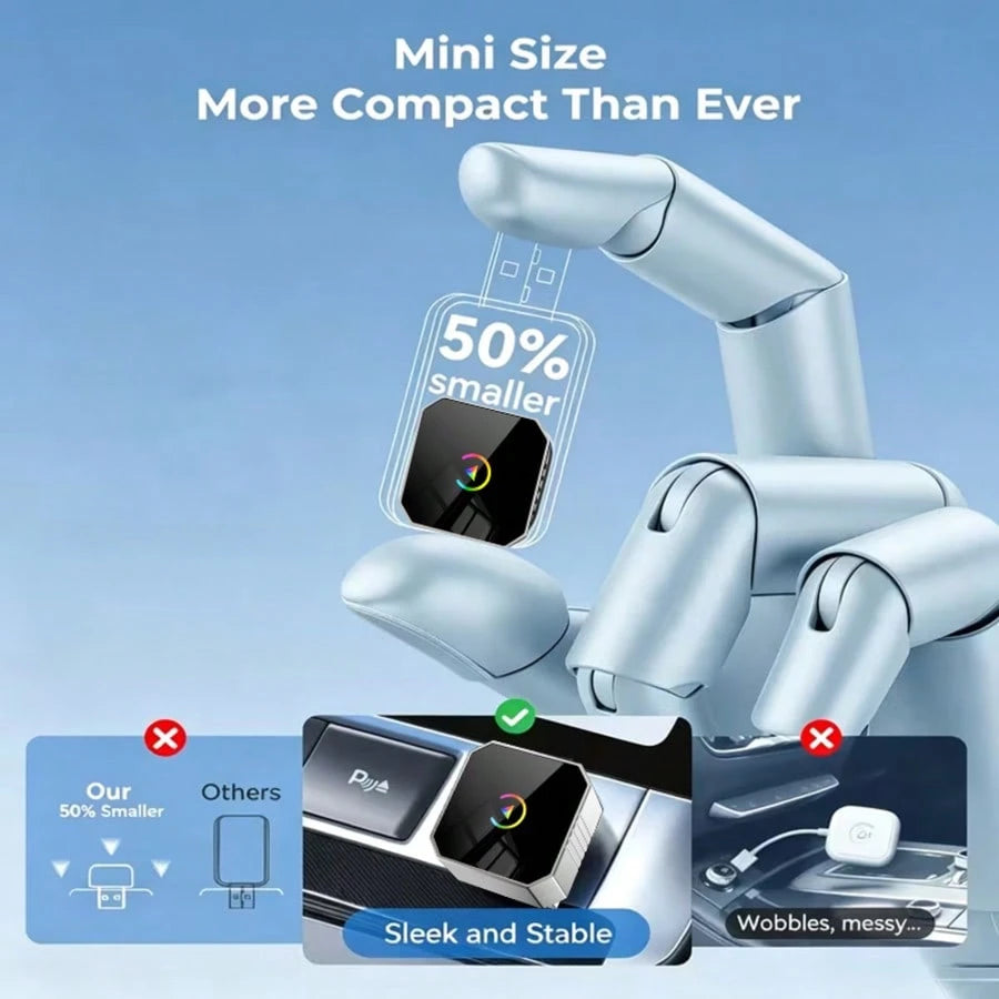 2026 Wireless CarPlay Adapter, Wired Android Auto To Wireless USB Adapter, Car Smart System Wireless Adapter, Smart Mini AI Box, No Battery Required