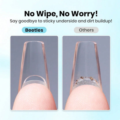 20G No Wipe Nail Glue Gel Beetles, Hands-Free Solid Nail Glue, UV LED Soak Off, Long Lasting Strong Adhesive, For Press On Nails, Acrylic Extensions, Soft Nail Tips & 3D Nail Art, Beginner Daily Manic