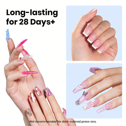 20G No Wipe Nail Glue Gel Beetles, Hands-Free Solid Nail Glue, UV LED Soak Off, Long Lasting Strong Adhesive, For Press On Nails, Acrylic Extensions, Soft Nail Tips & 3D Nail Art, Beginner Daily Manic