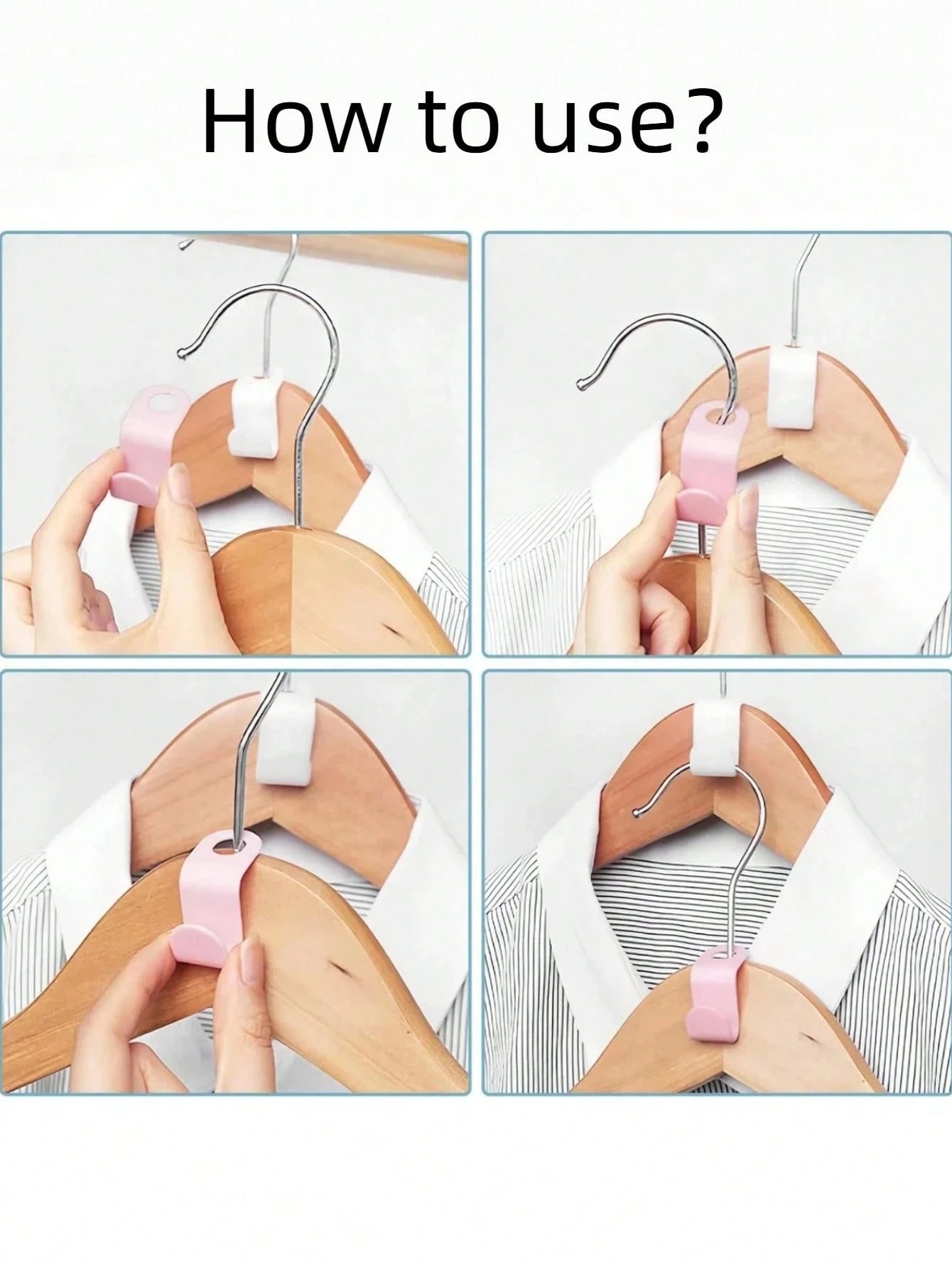 20pcs/40pcs Hanger Connector Hooks, Thickened PP Closet Stacking Hooks, Hanger Connecting Clips, Space-Saving Closet Organization And Storage