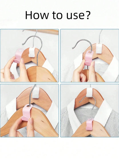 20pcs/40pcs Hanger Connector Hooks, Thickened PP Closet Stacking Hooks, Hanger Connecting Clips, Space-Saving Closet Organization And Storage