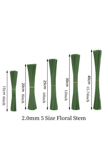 20Pcs/50Pcs/100Pcs Flexible Iron Wire Stick For Plants Climbing Support Adjustable Garden Trellis Holders Twineable And Shaping Plant Supports Multi-Use Floral Stems For Artificial Flower Stems Super