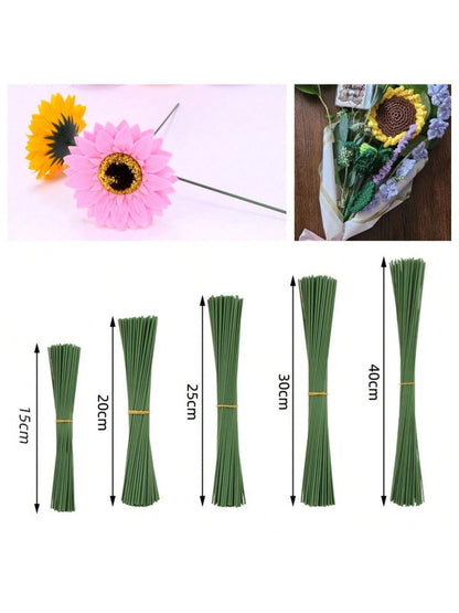 20Pcs/50Pcs/100Pcs Flexible Iron Wire Stick For Plants Climbing Support Adjustable Garden Trellis Holders Twineable And Shaping Plant Supports Multi-Use Floral Stems For Artificial Flower Stems Super