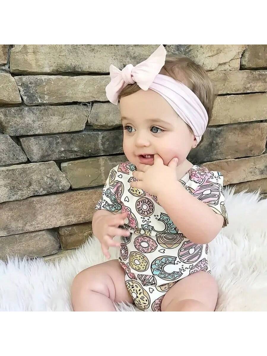 20pcs Baby Girls Nylon Headbands Turban Hair Bows Hair Band Elastic Hair Accessories For Kids Toddlers Infants Newborn
