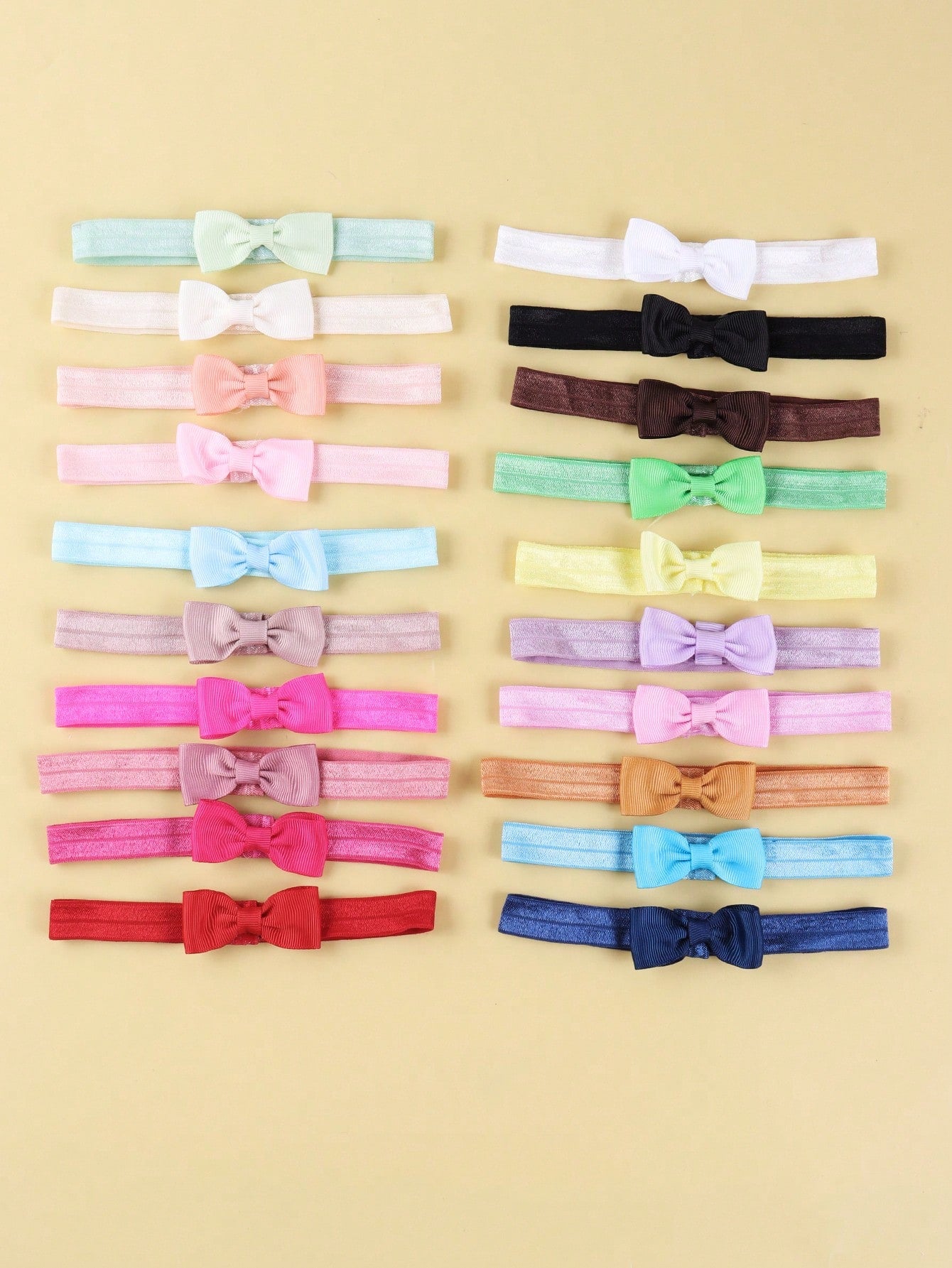 20pcs Baby Headbands, Solid Color Soft Stretchy Hairbands For Infants, Toddlers, And Kids Love Valentine