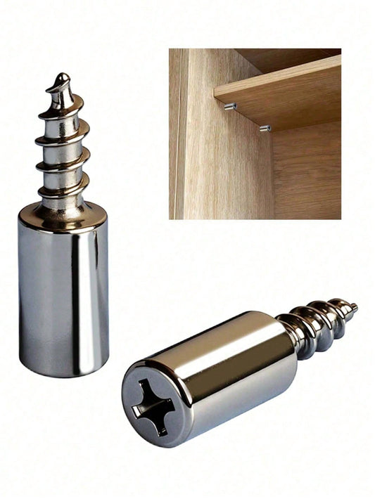20pcs Multi-Functional Shelf Support Pins With Screws, Suitable For Cabinets, Bookcases, Wardrobes And Furniture, Easy Installation, Sturdy Fixation