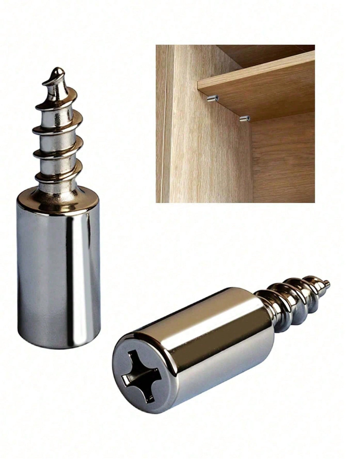 20pcs Multi-Functional Shelf Support Pins With Screws, Suitable For Cabinets, Bookcases, Wardrobes And Furniture, Easy Installation, Sturdy Fixation