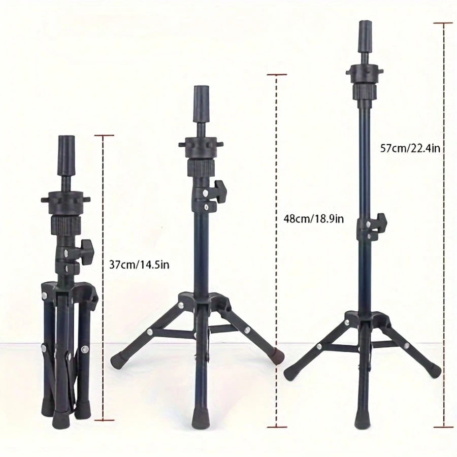 22-Inch Wig Head, Canvas Wig Head, Wig Stand With Wig Head, Mannequin Head, T-Pins, And A Stiff-Bristle Brush. Includes A 55cm Wig Stand
