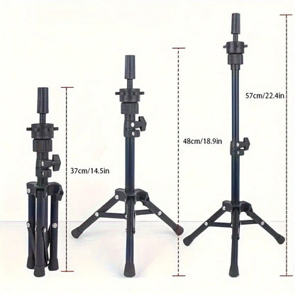 22-Inch Wig Head, Canvas Wig Head, Wig Stand With Wig Head, Mannequin Head, T-Pins, And A Stiff-Bristle Brush. Includes A 55cm Wig Stand