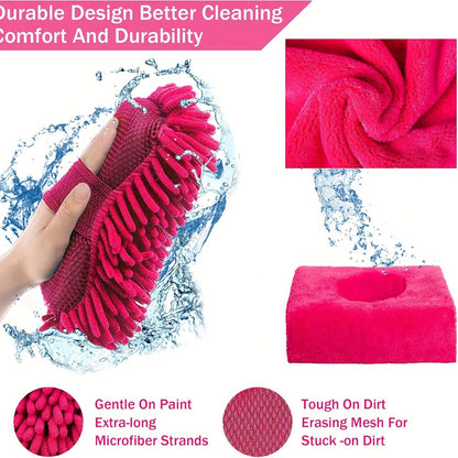 22Pcs Car Wash Cleaning Tools Kit Car Detailing Set With Blue Canvas Bag Collapsible Bucket Wash Mitt Sponge Towels Tire Brush Window Scraper Duster Complete Interior Car Care Kit