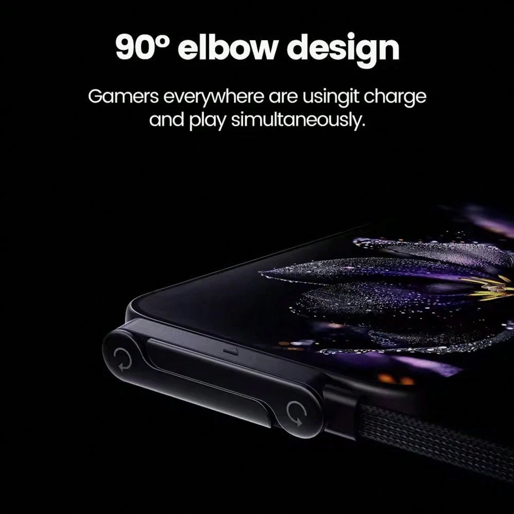 240W/65W/27W Fast Charging Cable & Phone Stand 2-In-1 Foldable Holder + Bent Connector Design For Charging And Gaming/Watching Without Blocking Hands, Compatible With IPhone 17 Pro Max/17 Pro/17/Air/1