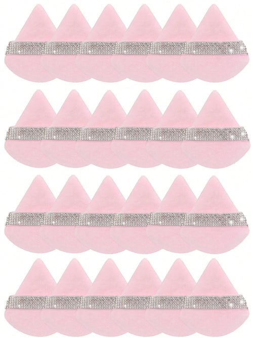 24pcs/15pcs/8pcs/3pcs Triangle Flocked Makeup Sponges, Soft Fluffy Textured For Face & Body Powder Application, Makeup Beauty Tool Assortment Sets,Makeup,Cheap,Room Decor,Vanity,Travel,Bedroom,Makeup