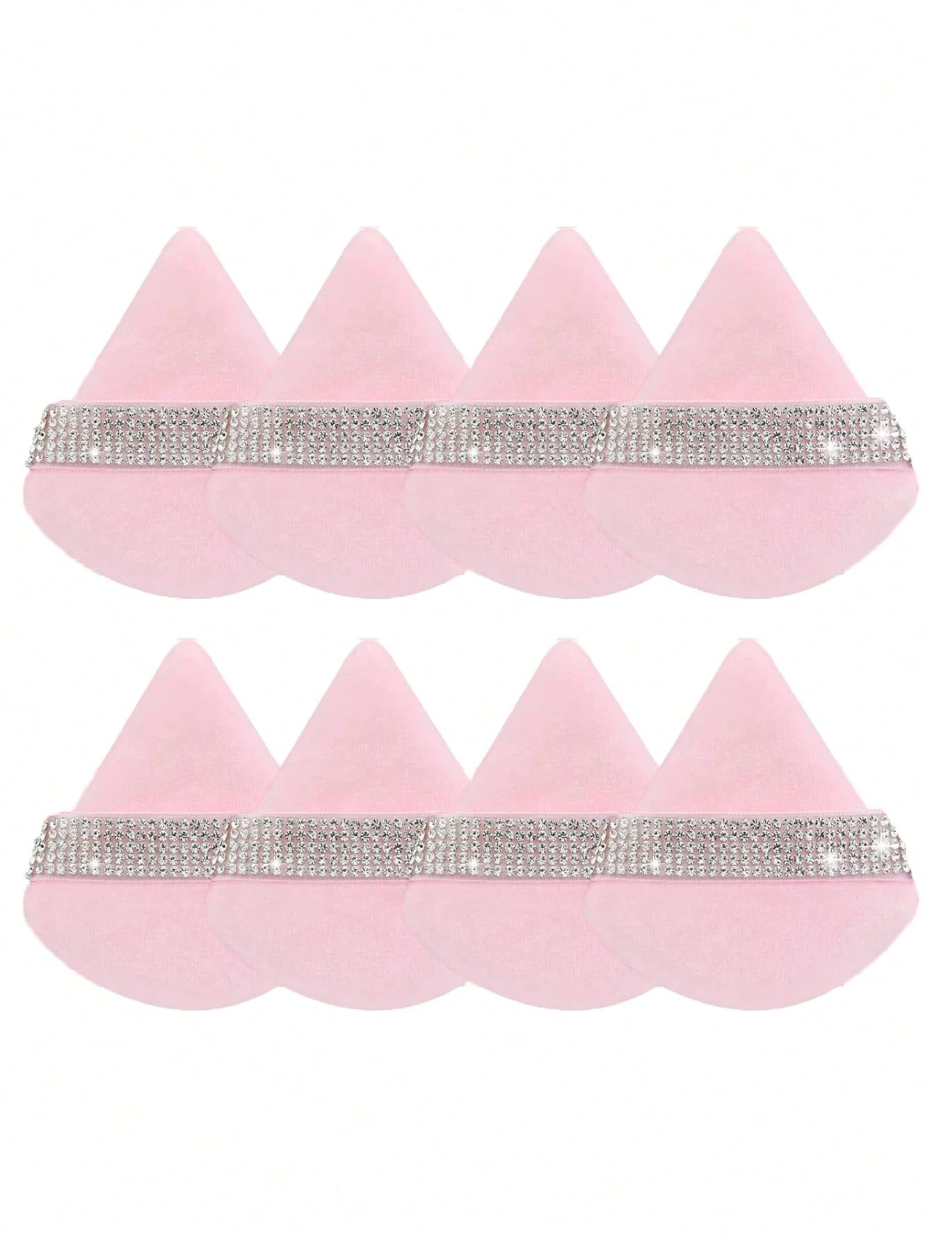 24pcs/15pcs/8pcs/3pcs Triangle Flocked Makeup Sponges, Soft Fluffy Textured For Face & Body Powder Application, Makeup Beauty Tool Assortment Sets,Makeup,Cheap,Room Decor,Vanity,Travel,Bedroom,Makeup
