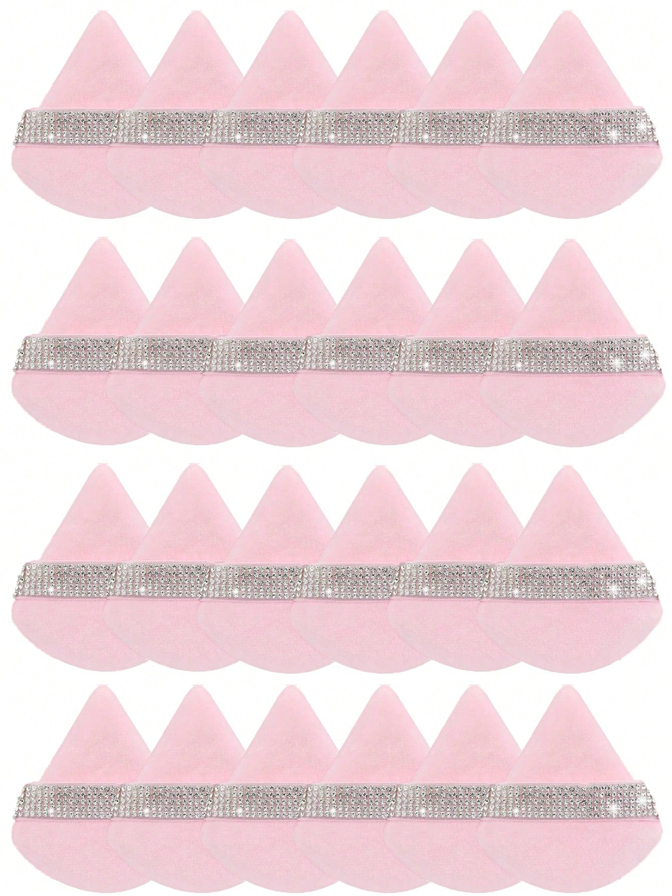 24pcs/15pcs/8pcs/3pcs Triangle Flocked Makeup Sponges, Soft Fluffy Textured For Face & Body Powder Application, Makeup Beauty Tool Assortment Sets,Makeup,Cheap,Room Decor,Vanity,Travel,Bedroom,Makeup