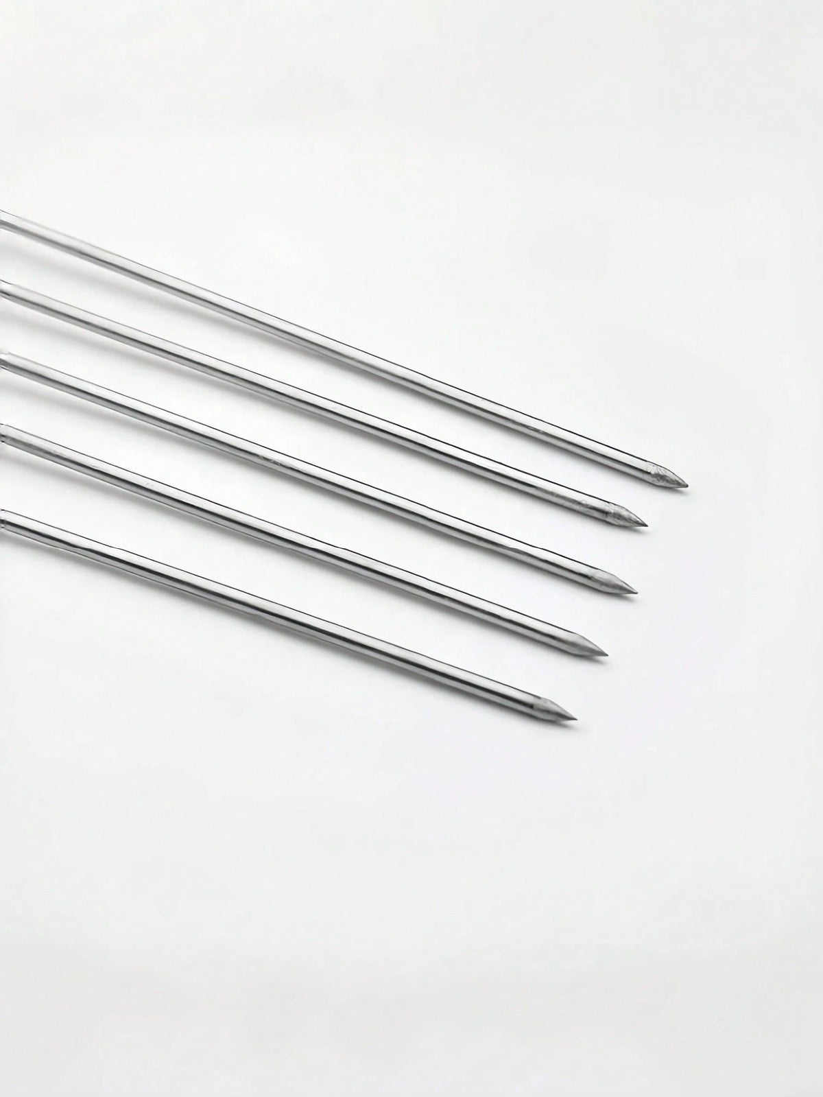 24pcs Stainless Steel Barbecue Skewers, Multi-Purpose Metal Kebab Sticks With Wooden Handles, Grilling Needles, Outdoor Cooking, Barbecue Accessories