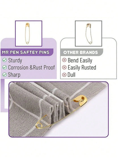 260pcs/1pc Assorted Sizes Safety Pins, Including Small, Large And Clothing Pins. These Pins Are Made Of Nickel-Plated Steel, Suitable For Clothing, Crafts, Fastening, Pinning And Sewing. They Are Dura