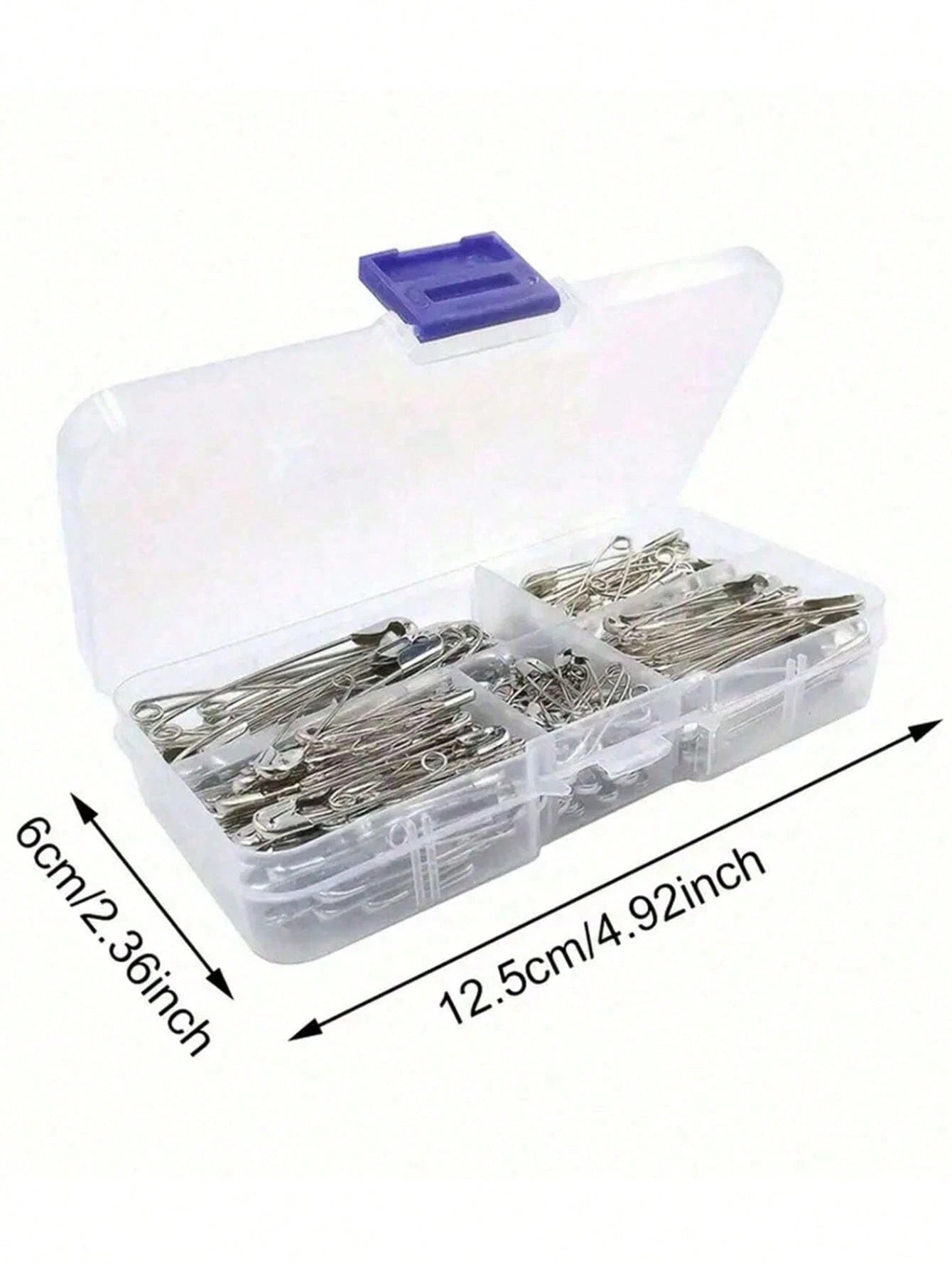 260pcs/1pc Assorted Sizes Safety Pins, Including Small, Large And Clothing Pins. These Pins Are Made Of Nickel-Plated Steel, Suitable For Clothing, Crafts, Fastening, Pinning And Sewing. They Are Dura