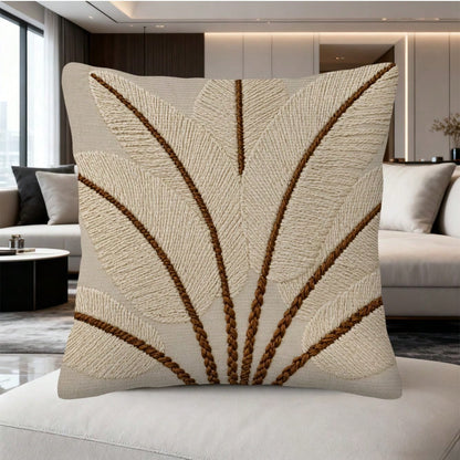 2D Flat Bohemian Style Decorative Pillow Cover, Suitable For Living Room, Bedroom, Sofa, Bed Decor (Beige & Brown, Double-Sided Print, Pillow Insert Not Included), Aesthetic Home