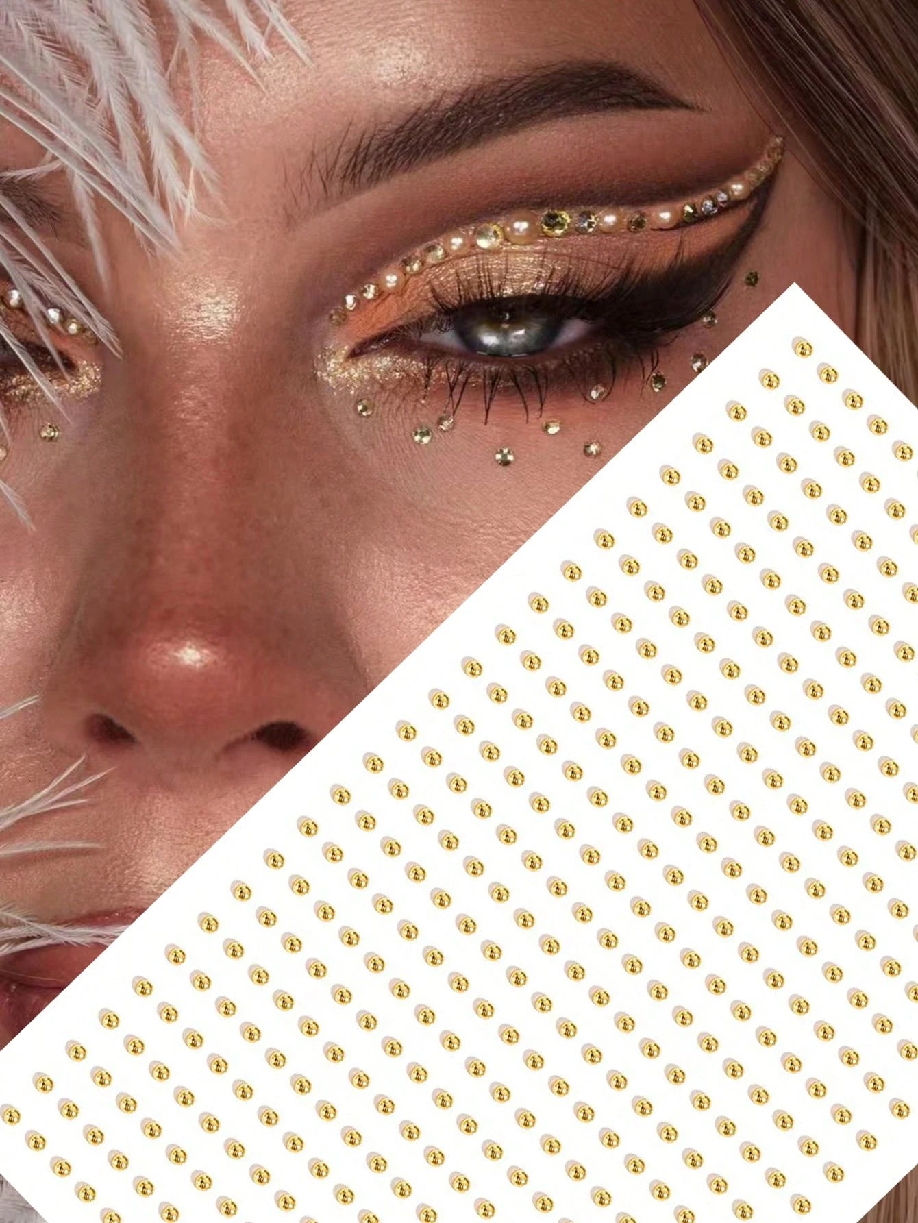 2mm Facial Gemstone Stickers For Hair, Eyebrow And Rhinestone Decoration,Concert Look,Face Gems