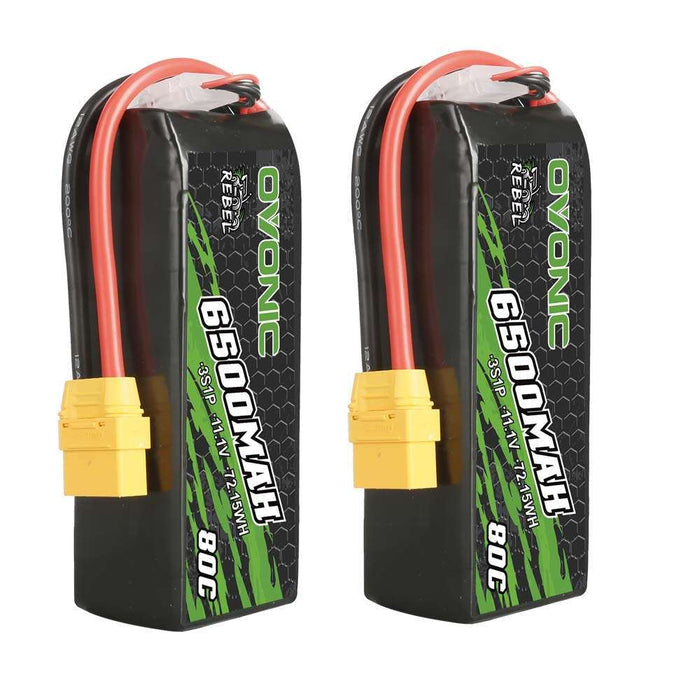 Ovonic Rebel 80C 6500mAh 3S 11.1V LiPo Battery XT90 for RC truck