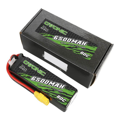 Ovonic Rebel 80C 6500mAh 3S 11.1V LiPo Battery for ARRMA 3S&6S- XT90 Plug - Ampow