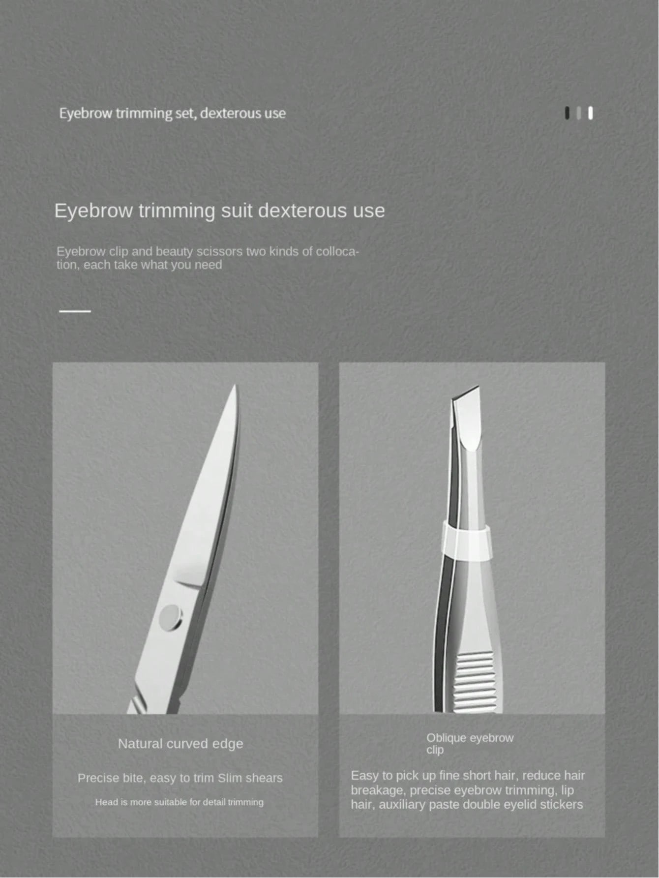 2pcs/1pc Stainless Steel Slanted Eyebrow Tweezers, Eyebrow Scissors, Eyebrow Trimming Scissors Set, For Eyebrow Shaping, Also For Removing Fine Hair, Professional Makeup Beauty Tools, Suitable For Tra