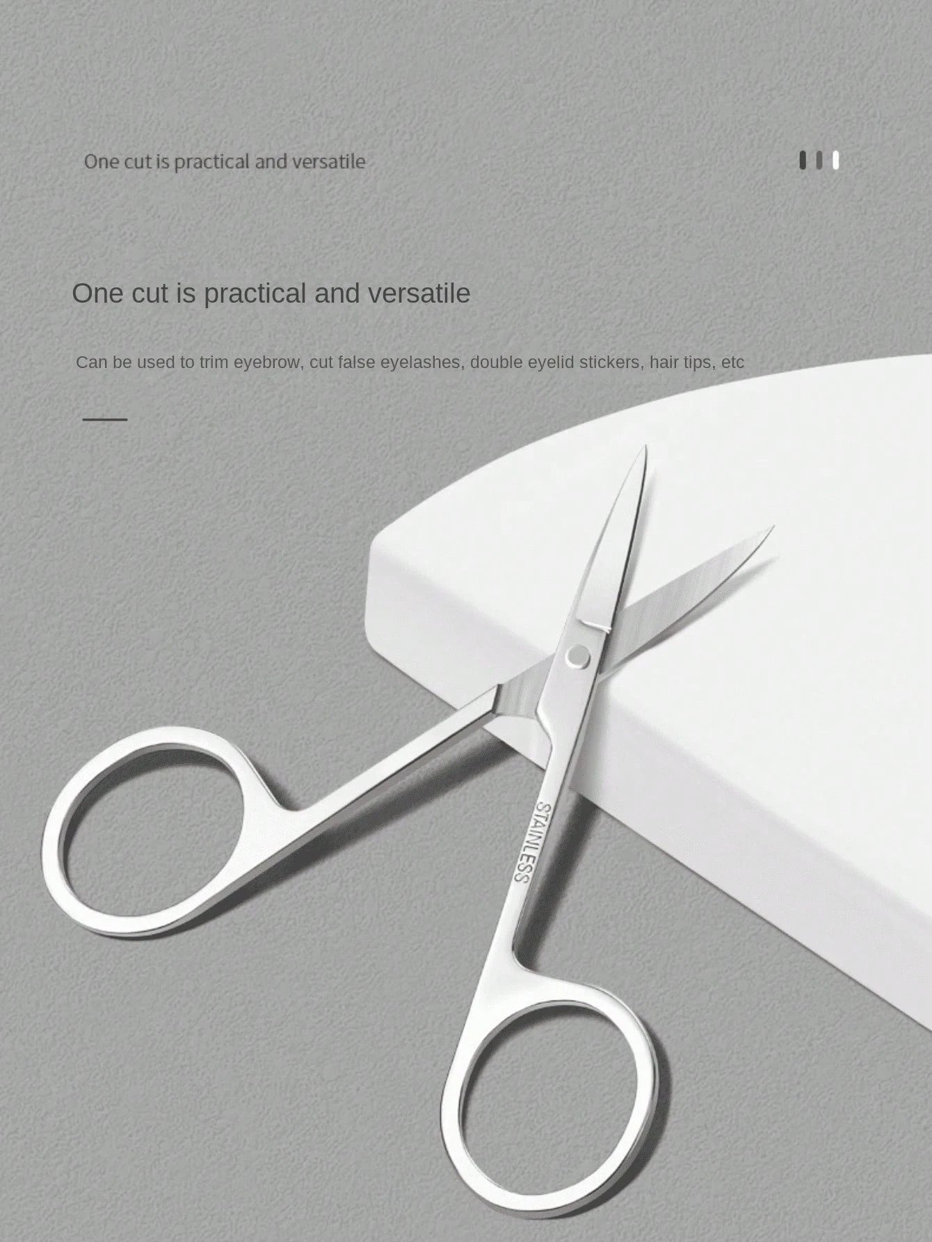 2pcs/1pc Stainless Steel Slanted Eyebrow Tweezers, Eyebrow Scissors, Eyebrow Trimming Scissors Set, For Eyebrow Shaping, Also For Removing Fine Hair, Professional Makeup Beauty Tools, Suitable For Tra