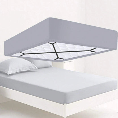 2pcs Adjustable Bed Sheet Holder Elastic Strap Clips, Cross-Shaped Bed Sheet Fastener