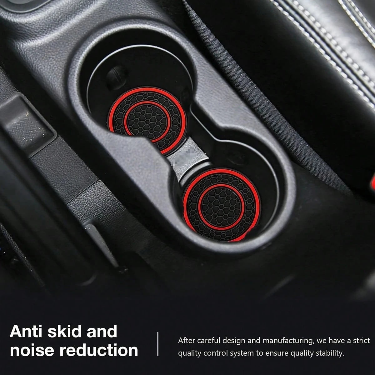 2pcs Anti-Slip Car Cup Holder Mats, Silicone Non-Slip Anti-Dust Automotive Cup Holder Pads- Universal Fit For Car Center Console Cup Holders, Made Of Silicone Material, Compatible With Various Holder