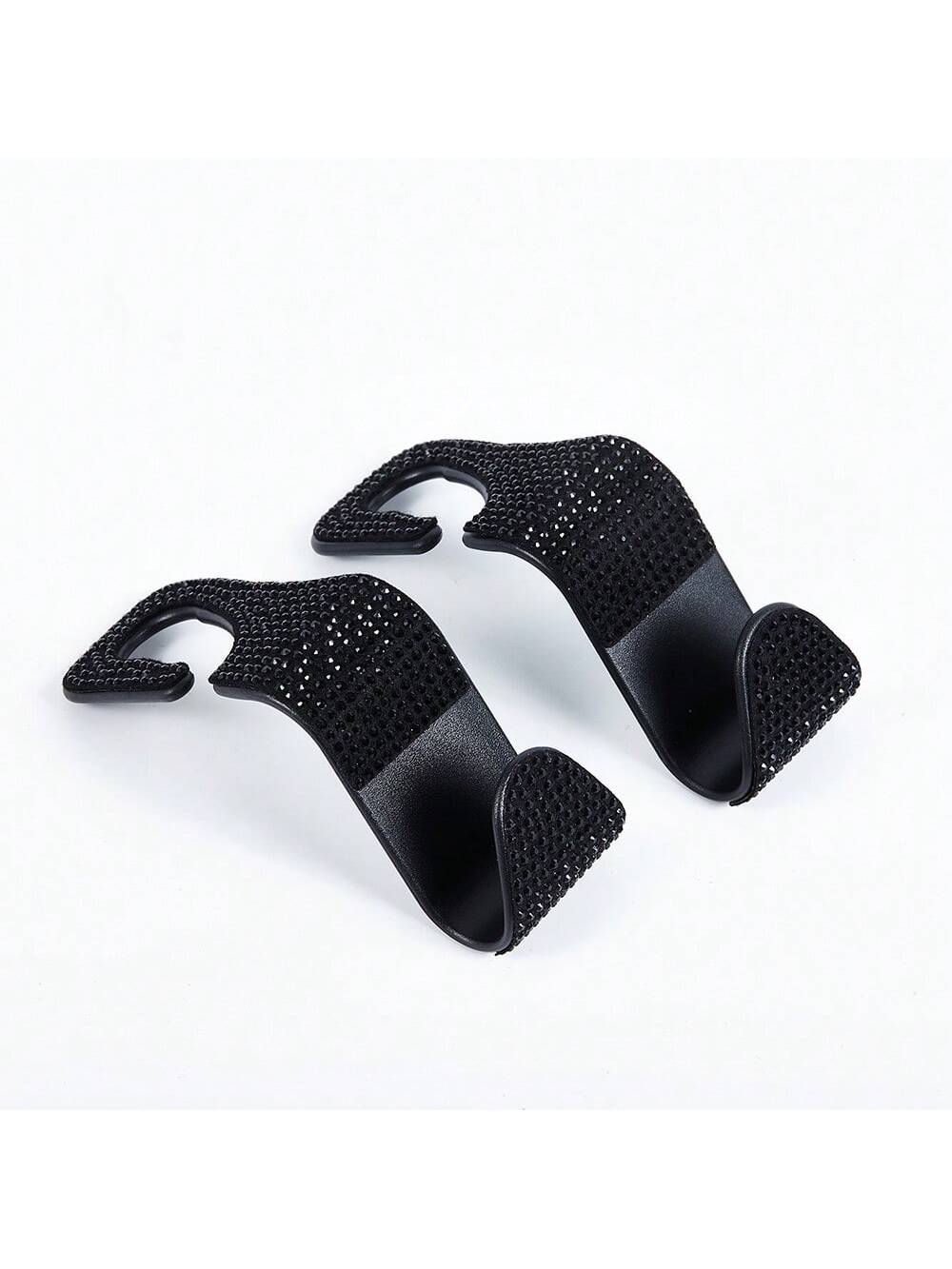 2pcs Artificial Diamond Car Hooks, Hidden Car Storage Hooks, Creative Car Seat Hooks, Women Car Accessories