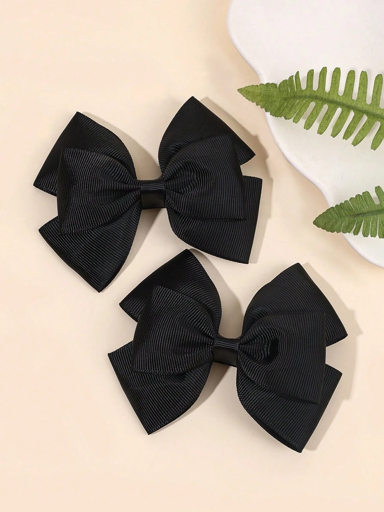 2pcs Blue Hair Clips, Suitable For Girls- Elegant Blue Ribbon Bow Hair Clips, Cute Solid Color Alligator Clips, Light Blue Bow Hair Clips, Children's Daily Hair Accessories
