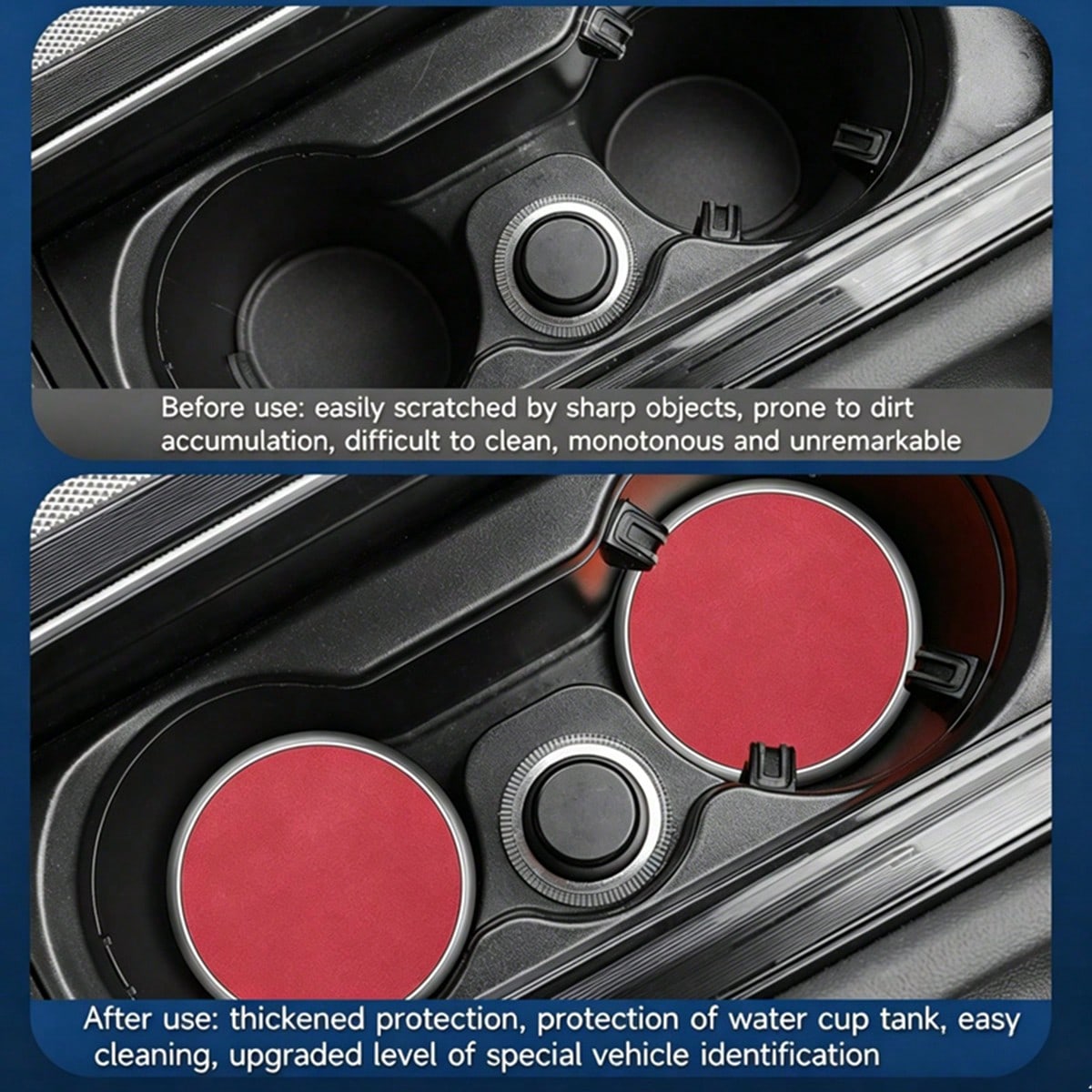 2pcs Car Accessories Black/Grey/Beige/Brown Car Cup Holder Mat Creative Water Cup Mat Multifunctional Car Cup Holder Storage Mat Suitable For Car Interior Cup Holder Indoor Table Cup Mat