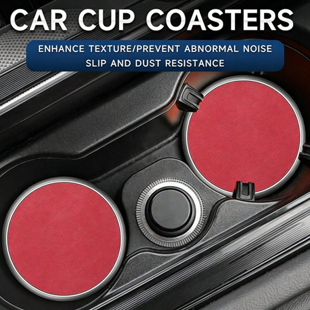 2pcs Car Accessories Black/Grey/Beige/Brown Car Cup Holder Mat Creative Water Cup Mat Multifunctional Car Cup Holder Storage Mat Suitable For Car Interior Cup Holder Indoor Table Cup Mat