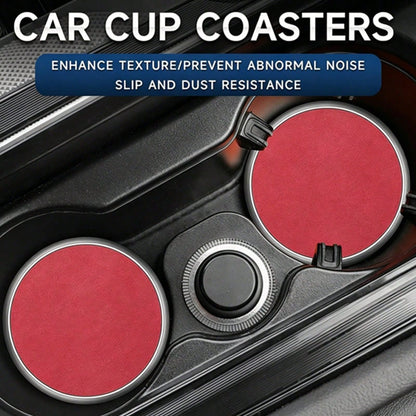2pcs Car Accessories Black/Grey/Beige/Brown Car Cup Holder Mat Creative Water Cup Mat Multifunctional Car Cup Holder Storage Mat Suitable For Car Interior Cup Holder Indoor Table Cup Mat