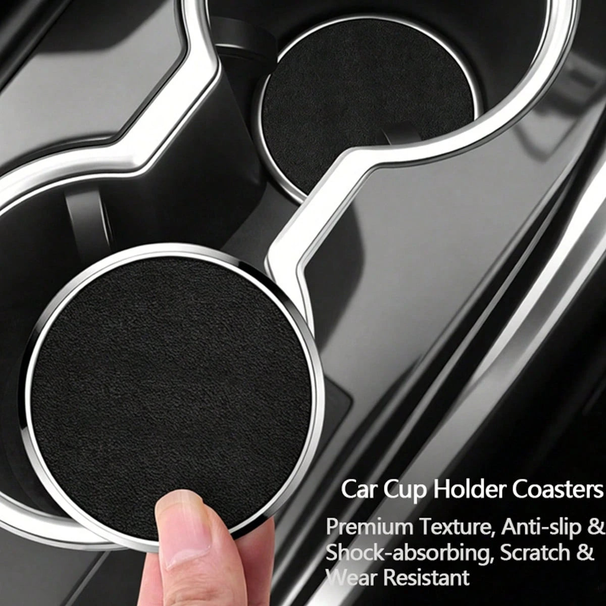 2pcs Car Accessories Black/Grey/Beige/Brown Car Cup Holder Mat Creative Water Cup Mat Multifunctional Car Cup Holder Storage Mat Suitable For Car Interior Cup Holder Indoor Table Cup Mat