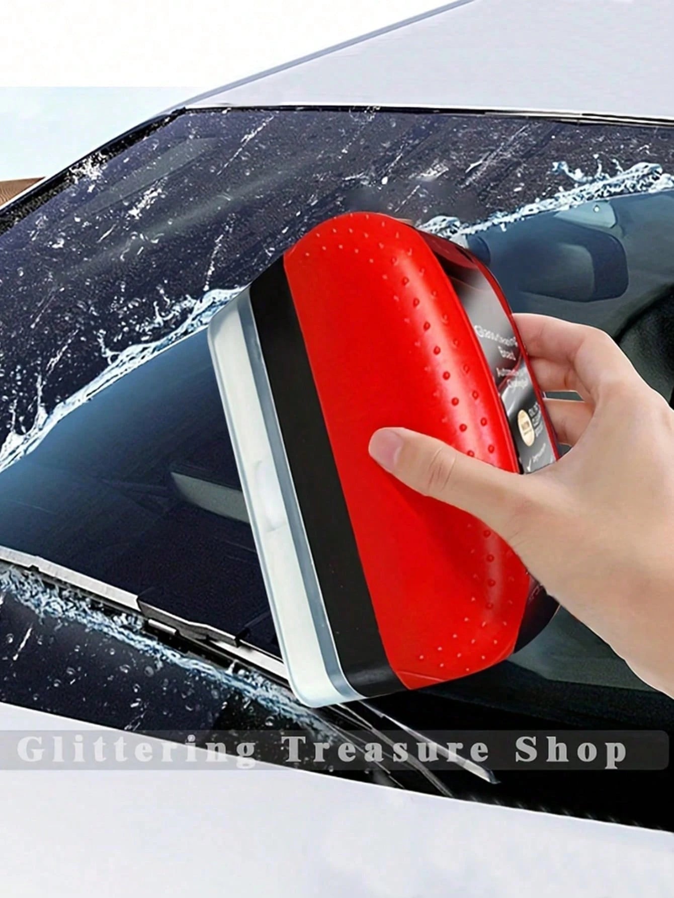 2pcs Car Glass Anti-Fog Cleaning Brush- Suitable For Windshield And Side Windows, Strong Cleaning, Remove Oil Film, Anti-Rain Anti-Fog Glass Cleaning Brush