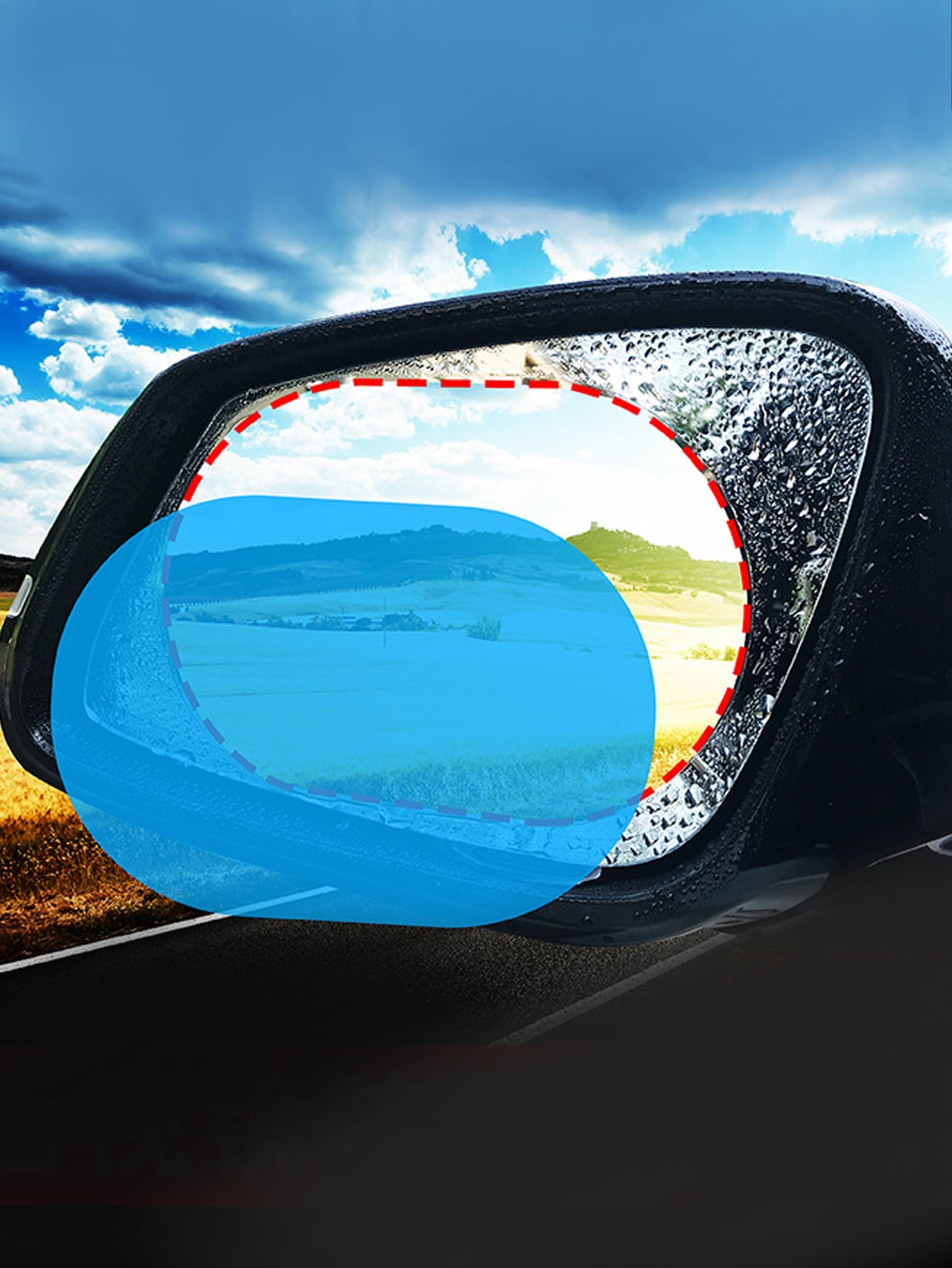 2pcs Car Rearview Mirror Rainproof Film