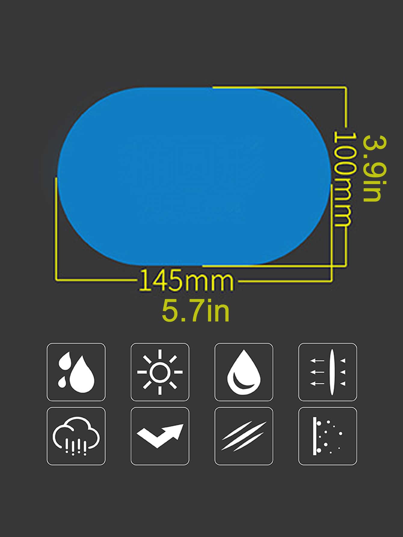 2pcs Car Rearview Mirror Rainproof Film