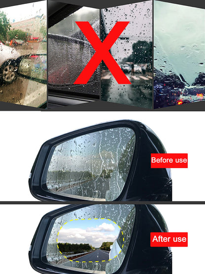 2pcs Car Rearview Mirror Rainproof Film