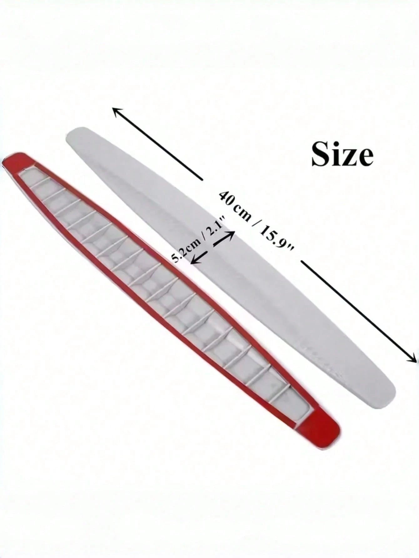 2pcs Carbon Fiber Texture Car Bumper Anti-Collision Strips| Universal Front & Rear Scratch Protection Strips| Flexible Rubber Body Guard Strips| Easy To Install Car Exterior Decoration Accessories